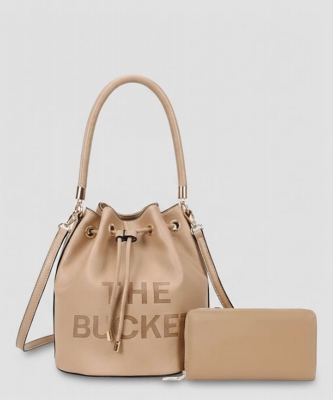 The Bucket Hobo Bag with Wallet TB-9018W TAUPE